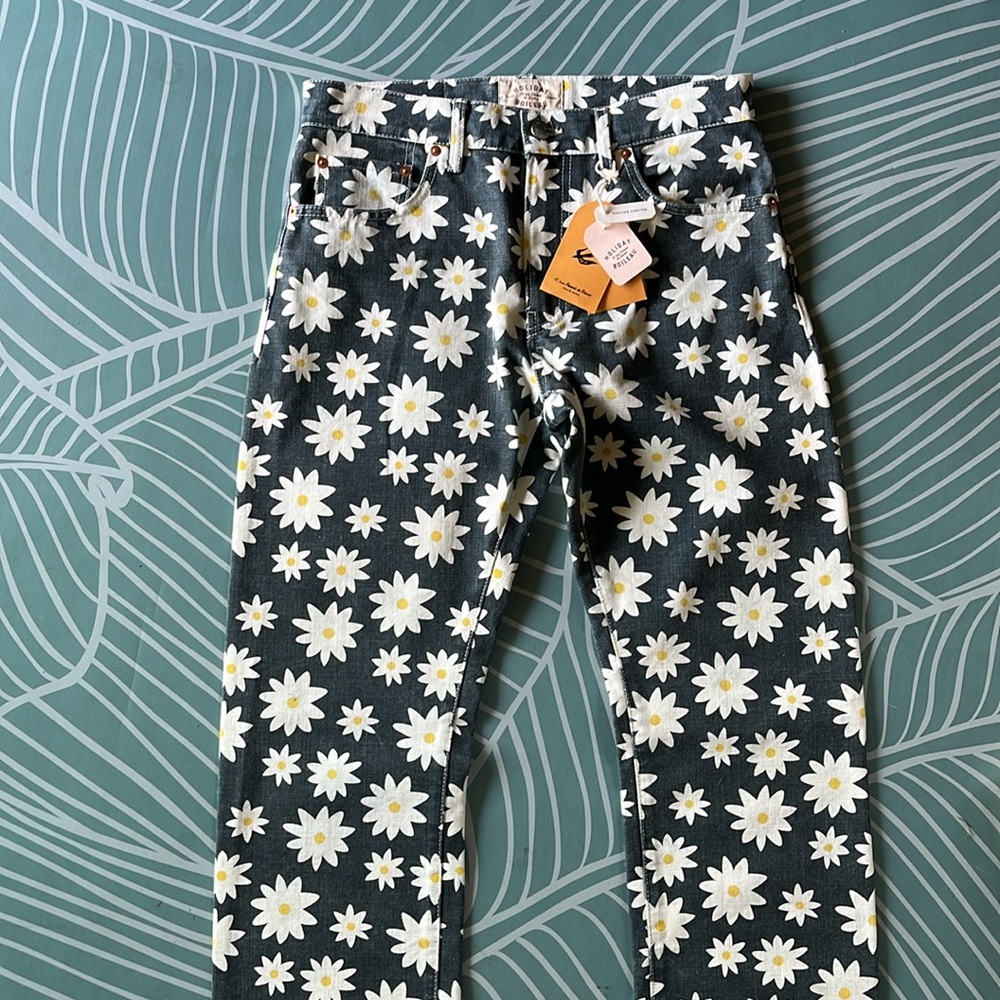 NWT Holiday Boileau denim daisy straight leg jeans size  29 - Picture 4 of 12